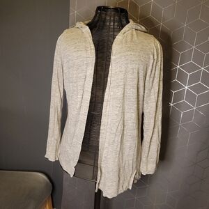 Cynthia Rowley Open front drape Linen Cardigan Large